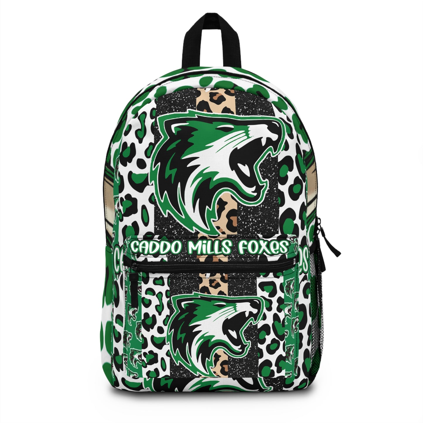 Caddo Mills Foxes Green Leopard Backpack