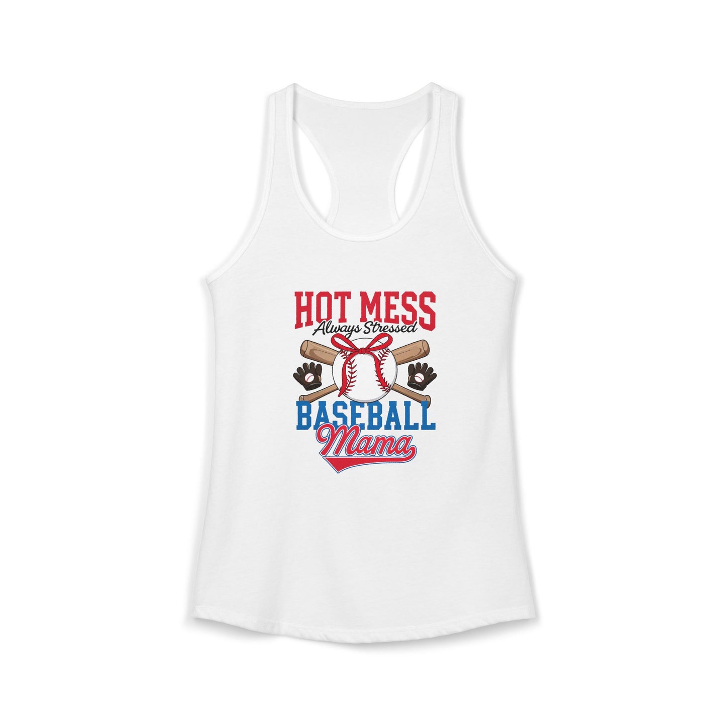 Hot Mess Baseball Mom Racerback Tank