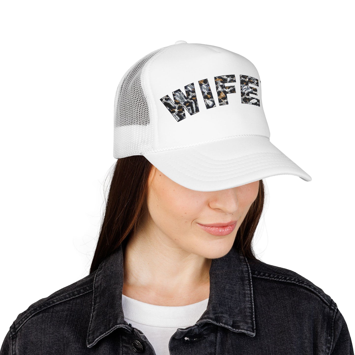 Wifey Leopard Print Trucker Hat