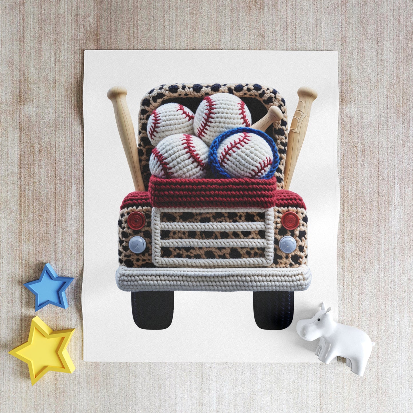 Baseball Truck Throw Blanket