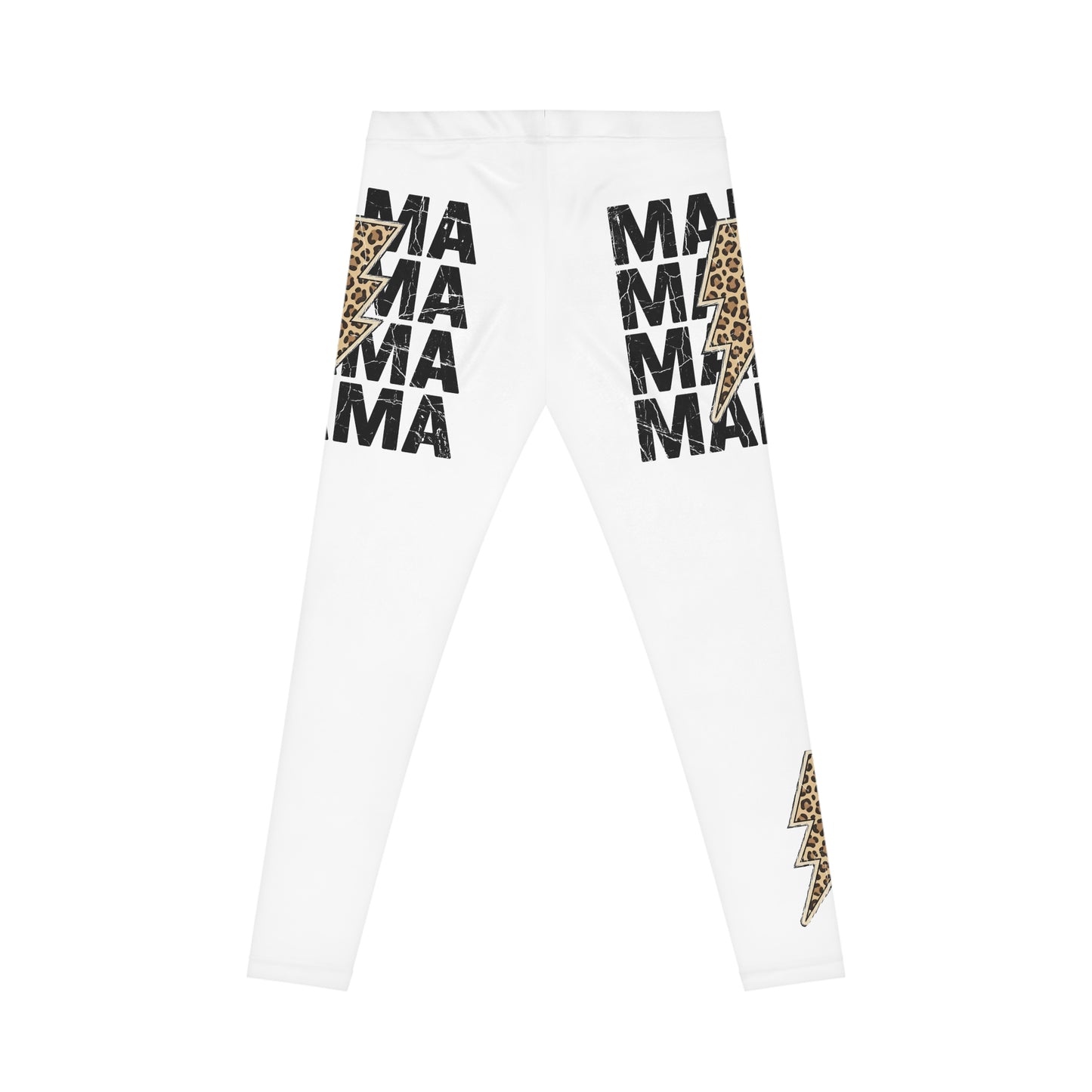 Mama Leopard Lightning Leggings — Women's Graphic Casual Leggings