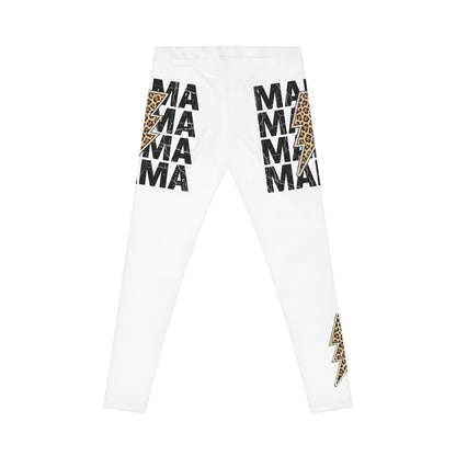 Mama Leopard Lightning Leggings — Women's Graphic Casual Leggings