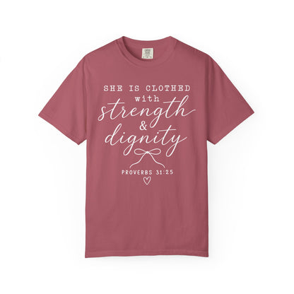 Clothed with Strength and Dignity - White Writing