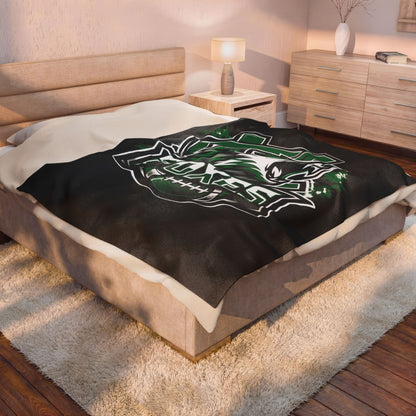 Foxes Football Velveteen Plush Blanket — Soft Team Logo Throw
