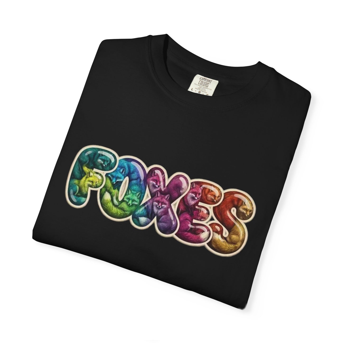 Bubble Letter Foxes Tee