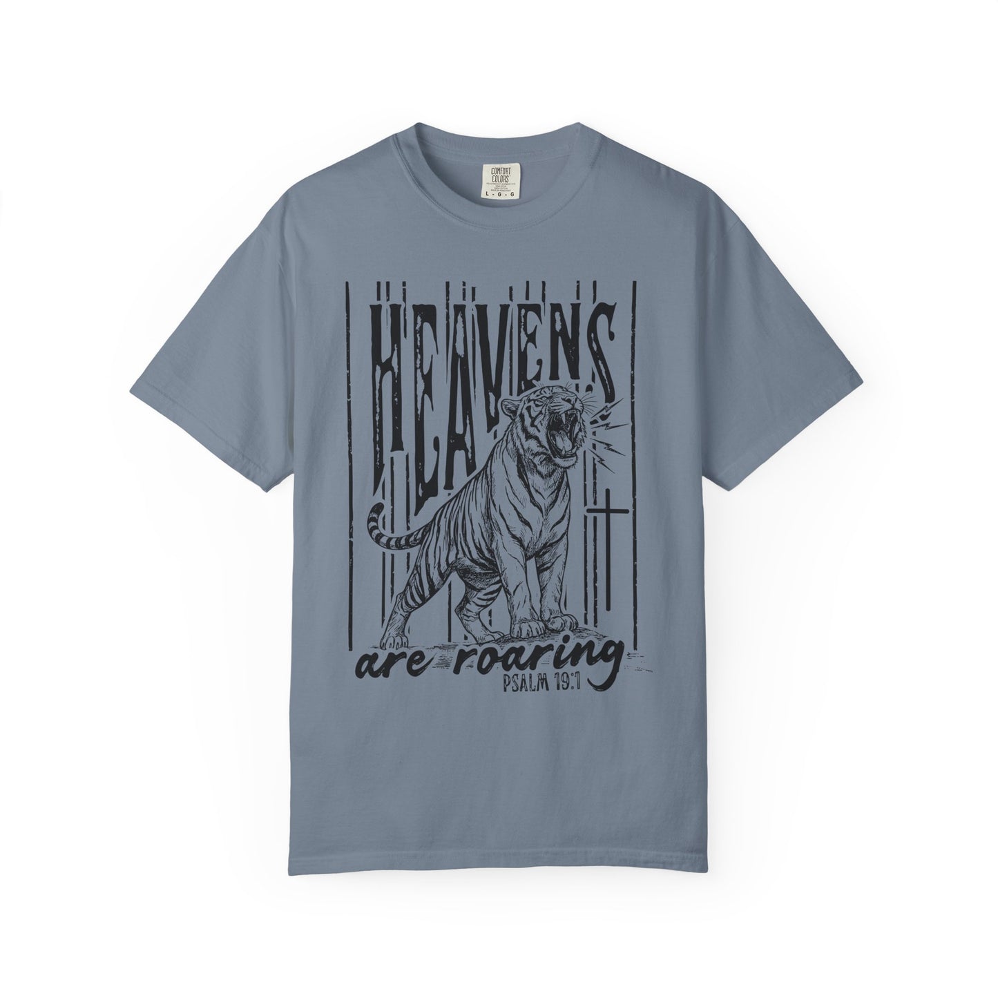 Heaven's Are Roaring Tiger Tee- Pink Writing