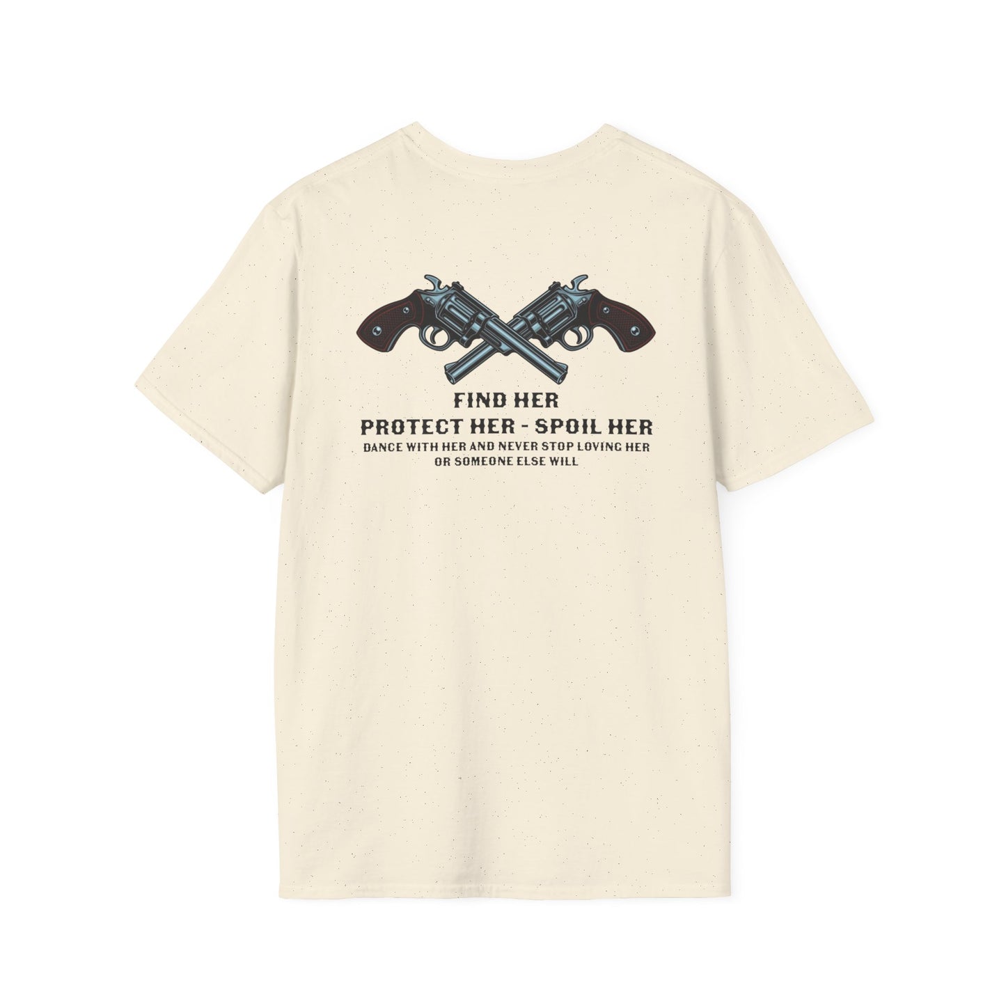 Mens Western Double Sided — "Find Her, Protect Her, Spoil Her"