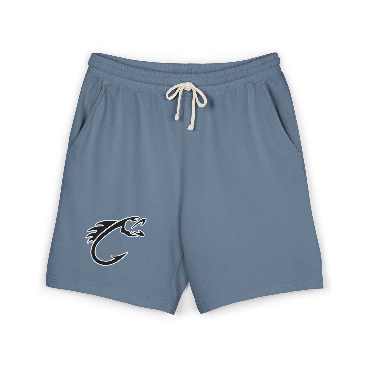 Lightweight Fleece Sweat Shorts with Fishing Hook Logo