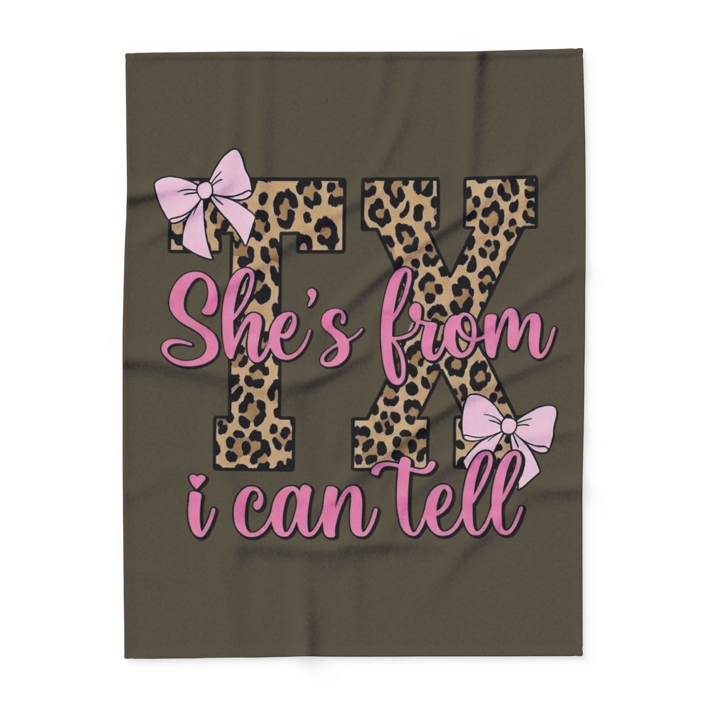 Leopard TX 'She's From I Can Tell' Fleece Blanket