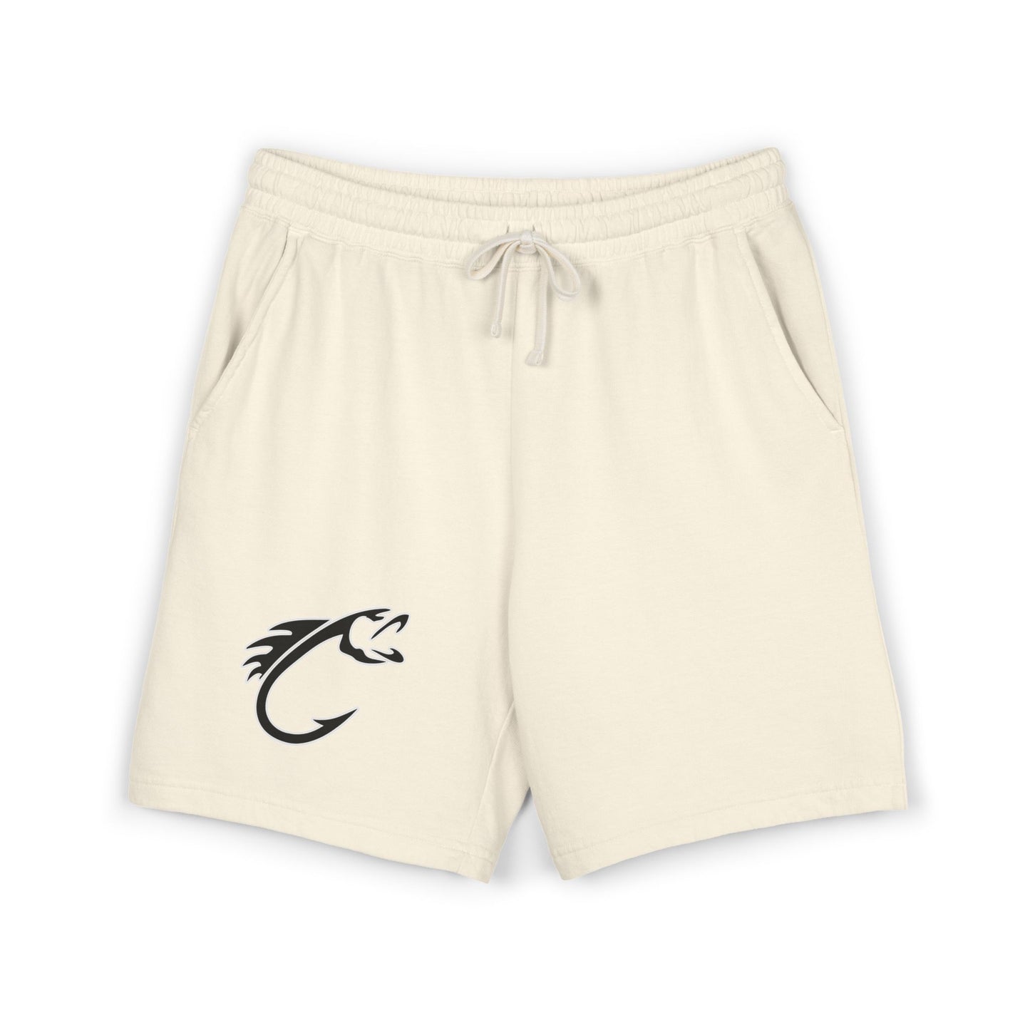 Lightweight Fleece Sweat Shorts with Fishing Hook Logo