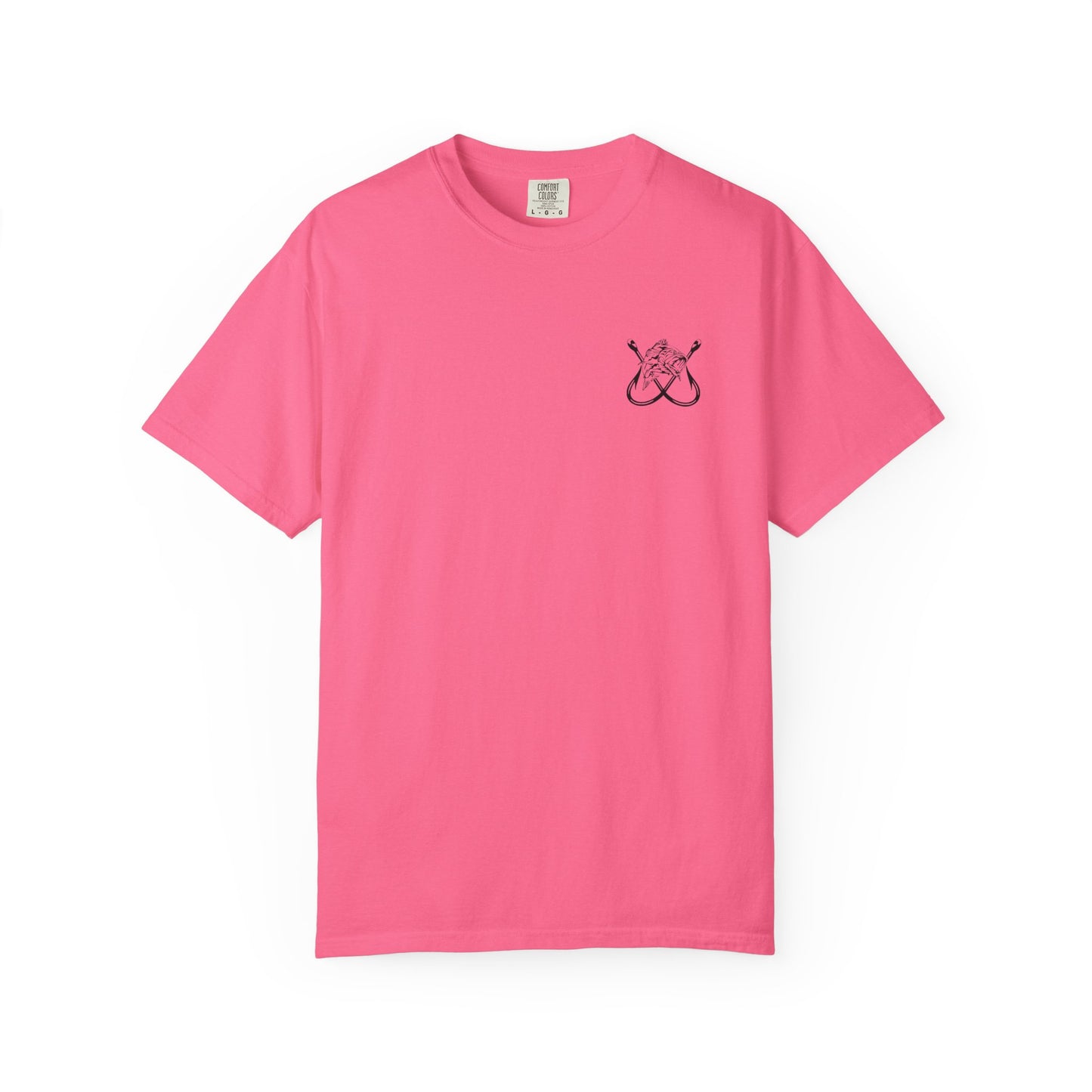 Fishing Hook Flag T-Shirt — "Bite Me" Back Graphic