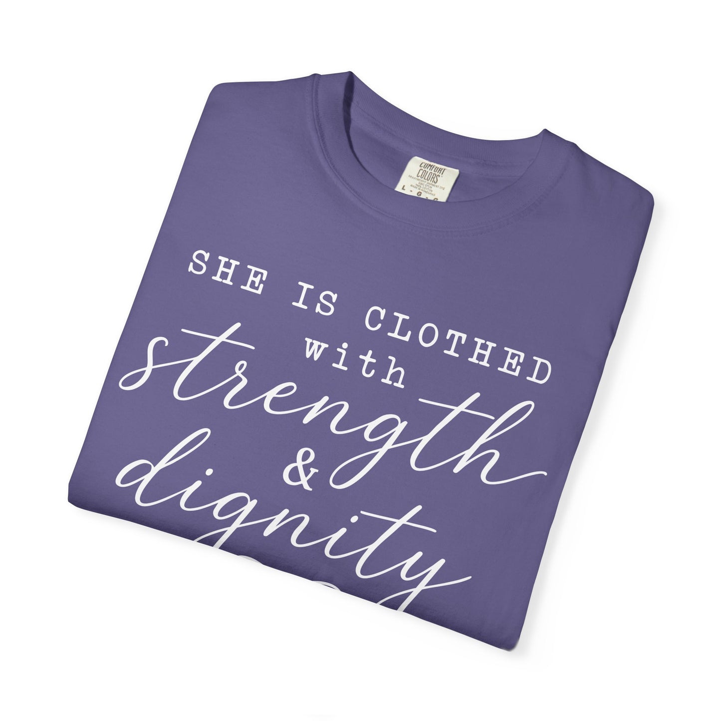 Clothed with Strength and Dignity - White Writing