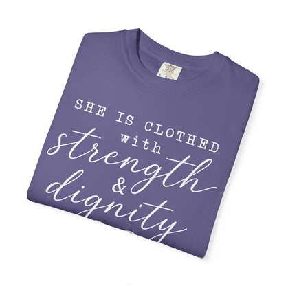 Clothed with Strength and Dignity - White Writing