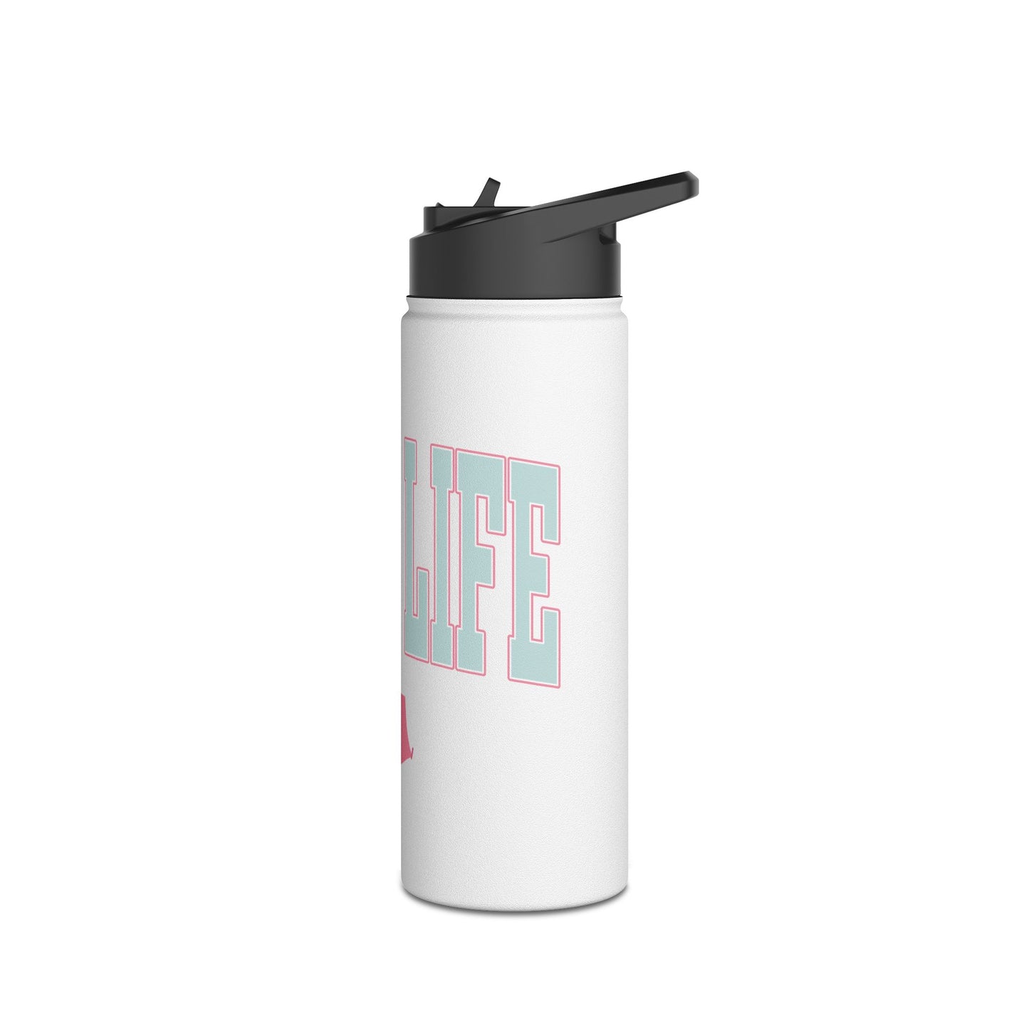 Camp Life Stainless Steel Water Bottle - WHITE