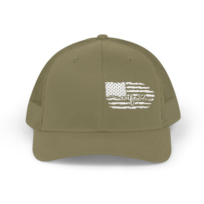 Distressed Flag Trucker Cap — Western Rodeo Snapback