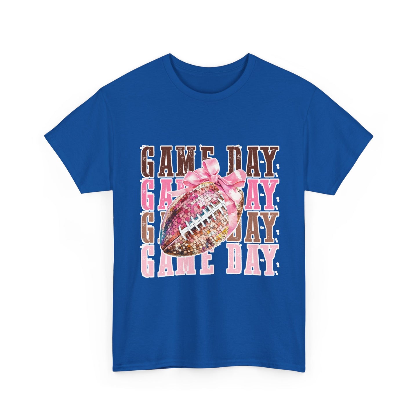 Game Day Pink Football Tee — Women's Cheer Football Shirt