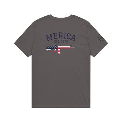 'Merica Est. 1776 Flag Rifle T-Shirt