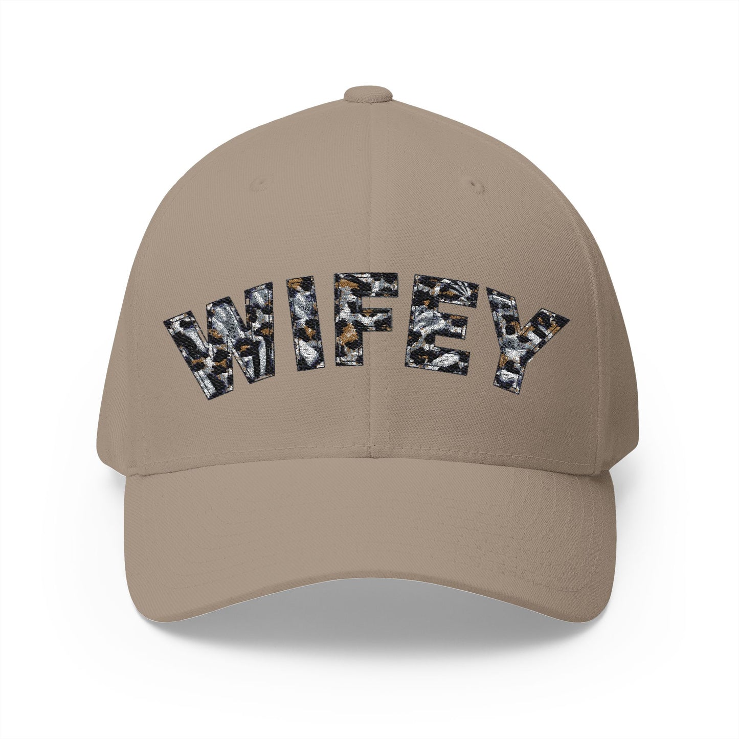 Wifey Embroidered Leopard Print Cap