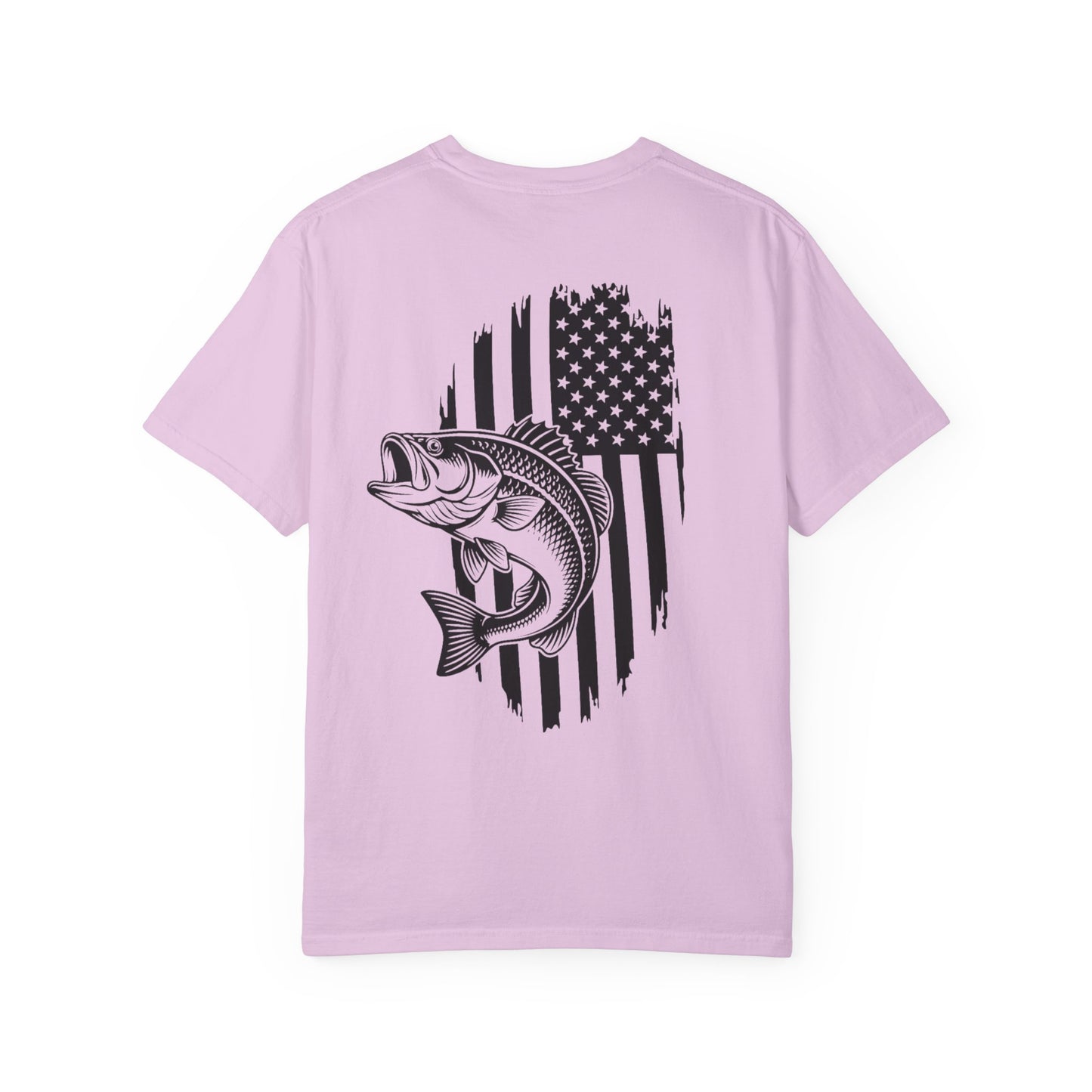 Fishing Bass T-Shirt — American Flag Bass Graphic Tee