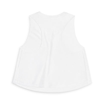 Foxes Crop Top — Women's Athletic Tank Top with Green Collegiate Logo