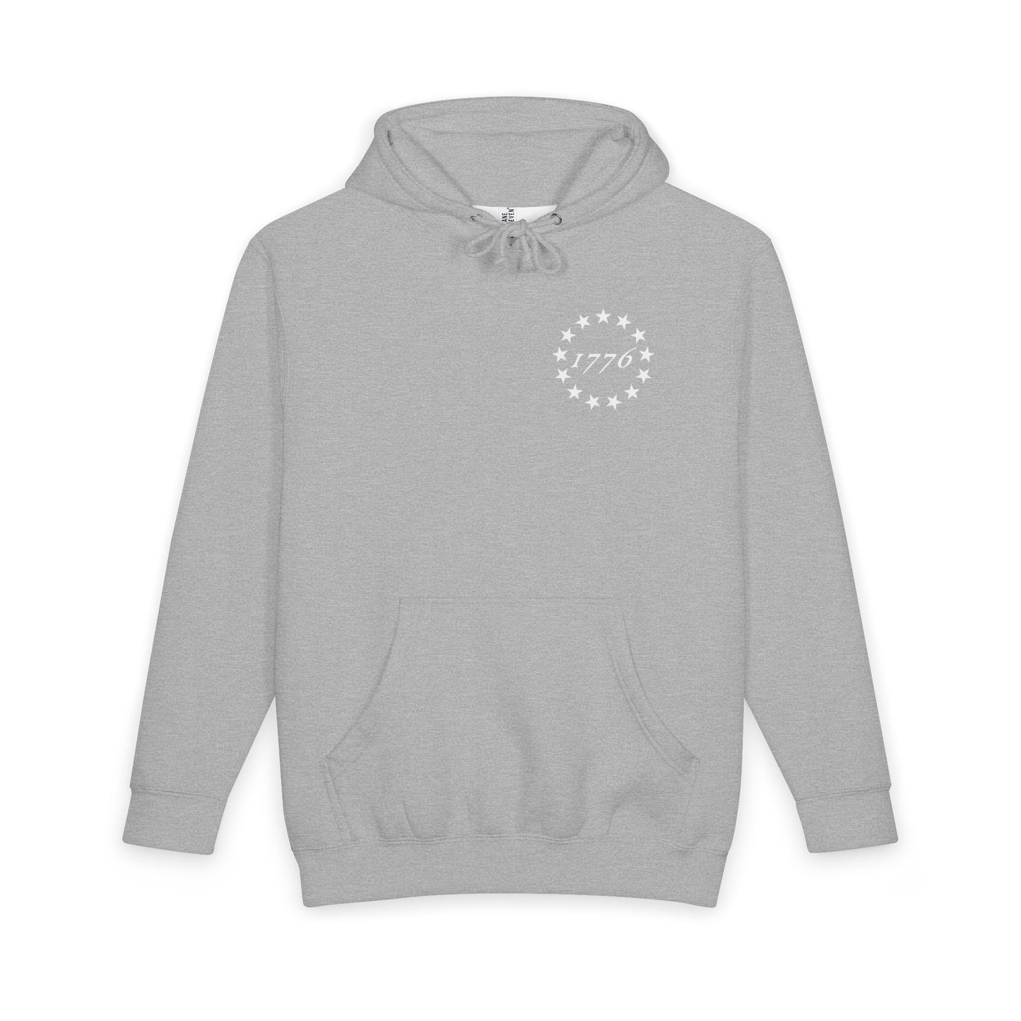 American Flag Hoodie with '1776' Stars — Vintage Patriotic Pullover
