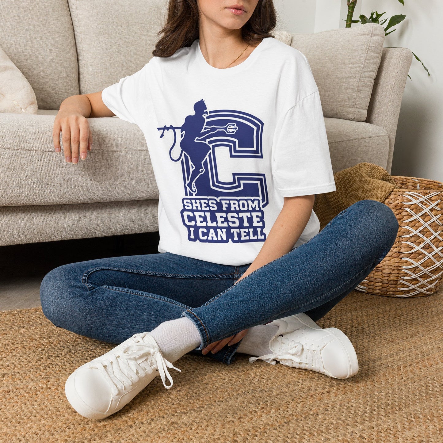 Celeste Cheer T-Shirt — "She's From Celeste I Can Tell" Graphic Tee