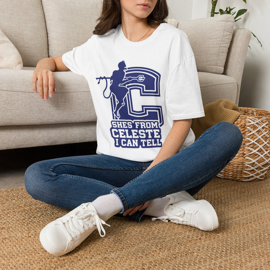 Celeste Cheer T-Shirt — "She's From Celeste I Can Tell" Graphic Tee