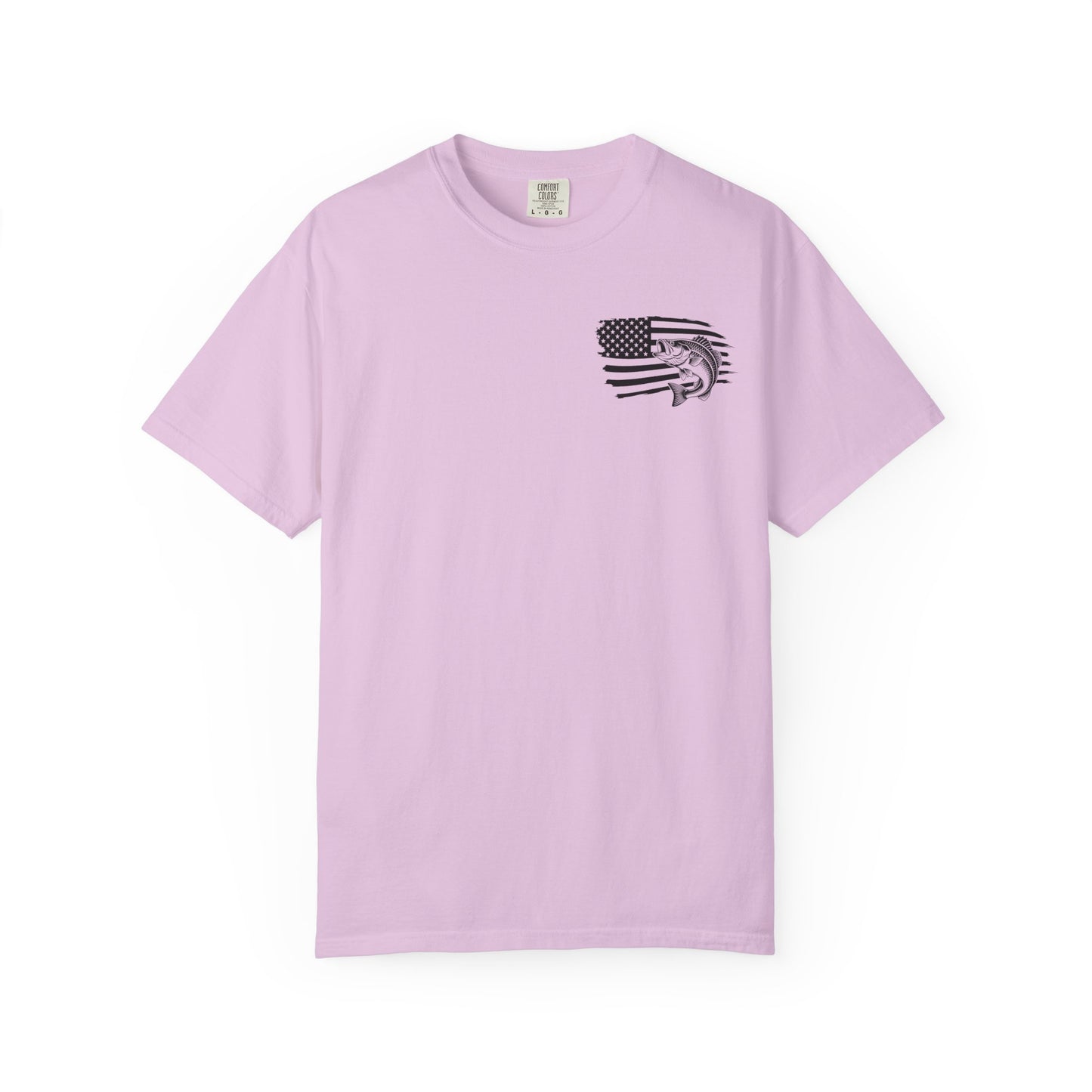 Fishing Bass T-Shirt — American Flag Bass Graphic Tee