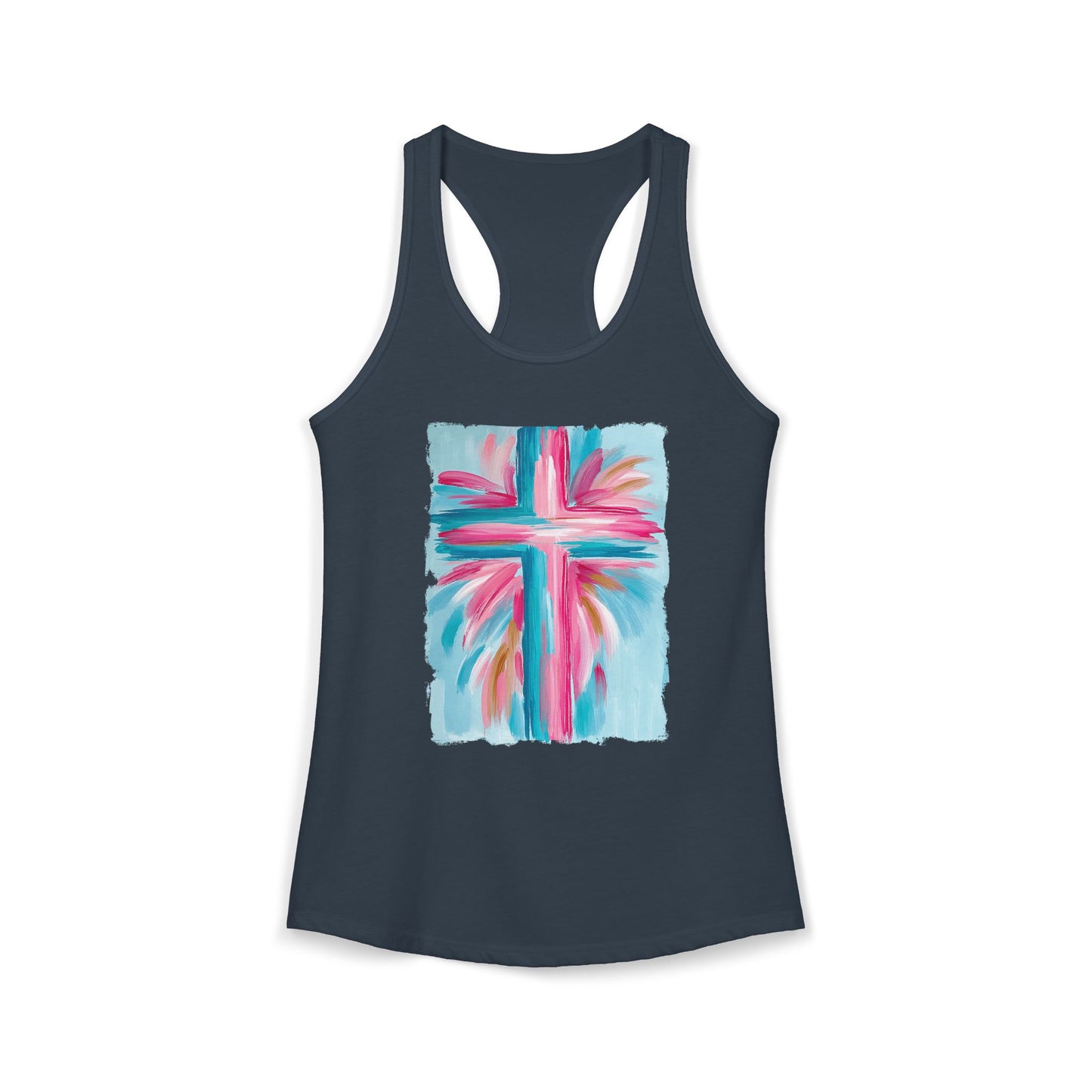 Watercolor Cross Racerback Tank