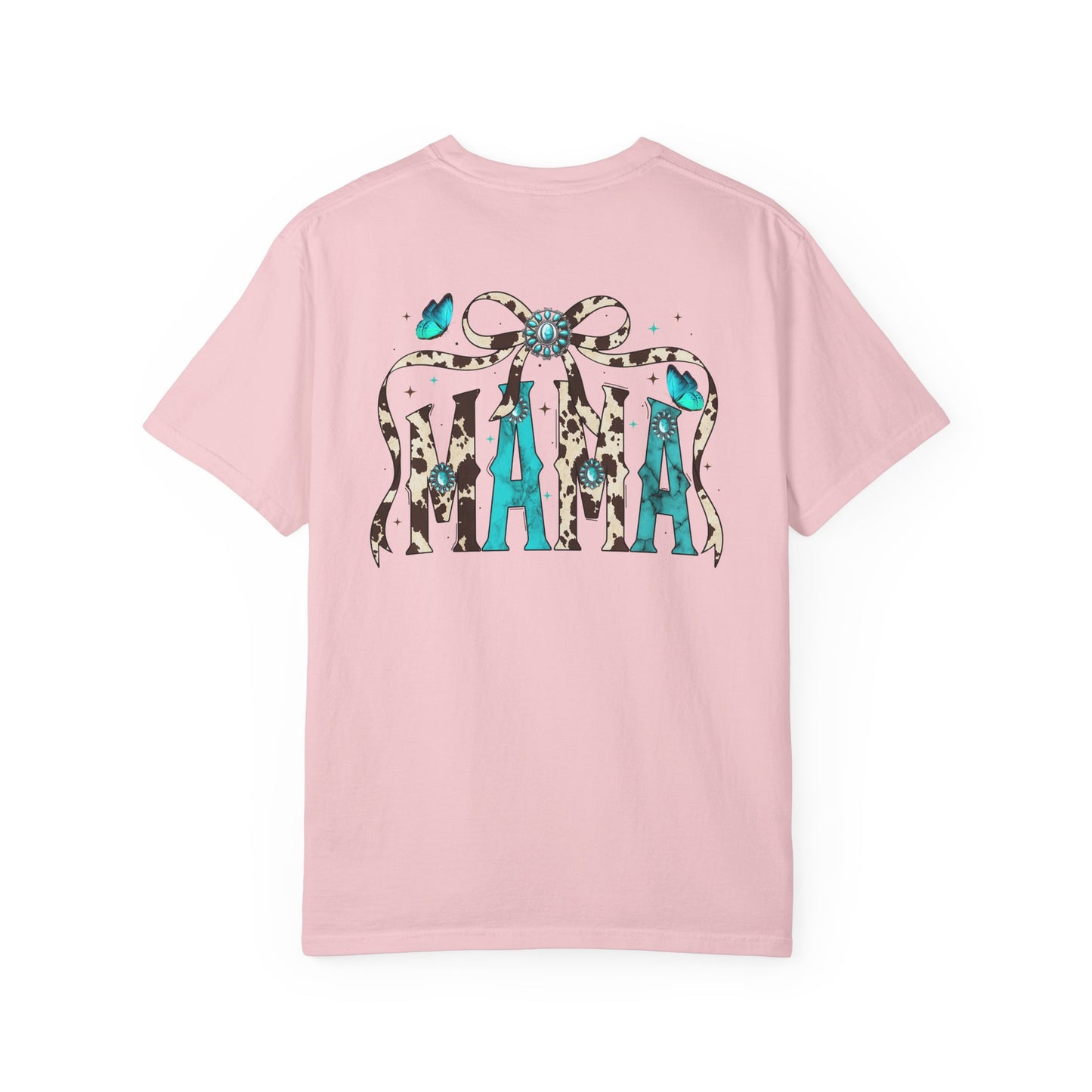 Teal Messy Hair Bun Cheetah Tee