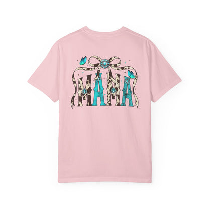 Teal Messy Hair Bun Cheetah Tee