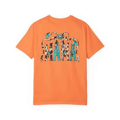 Teal Messy Hair Bun Cheetah Tee