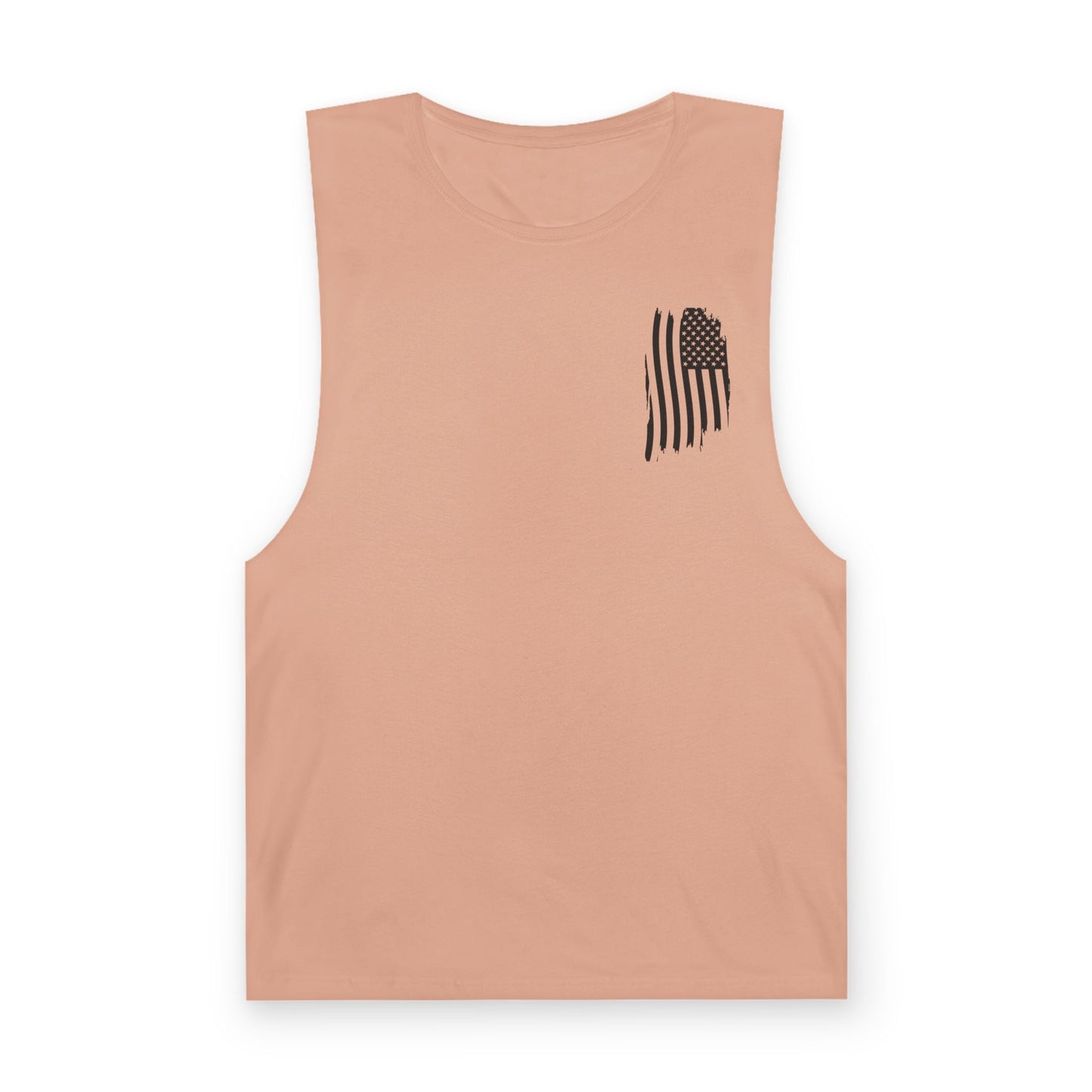 American Flag Pocket Tank Top — Minimal Patriotic Muscle Tee