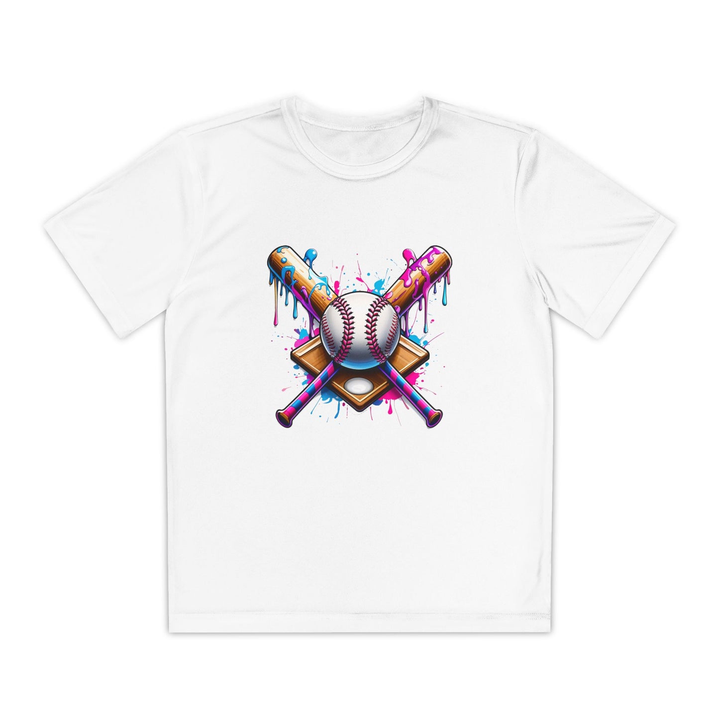 Colorful Drip Baseball Boys Tee