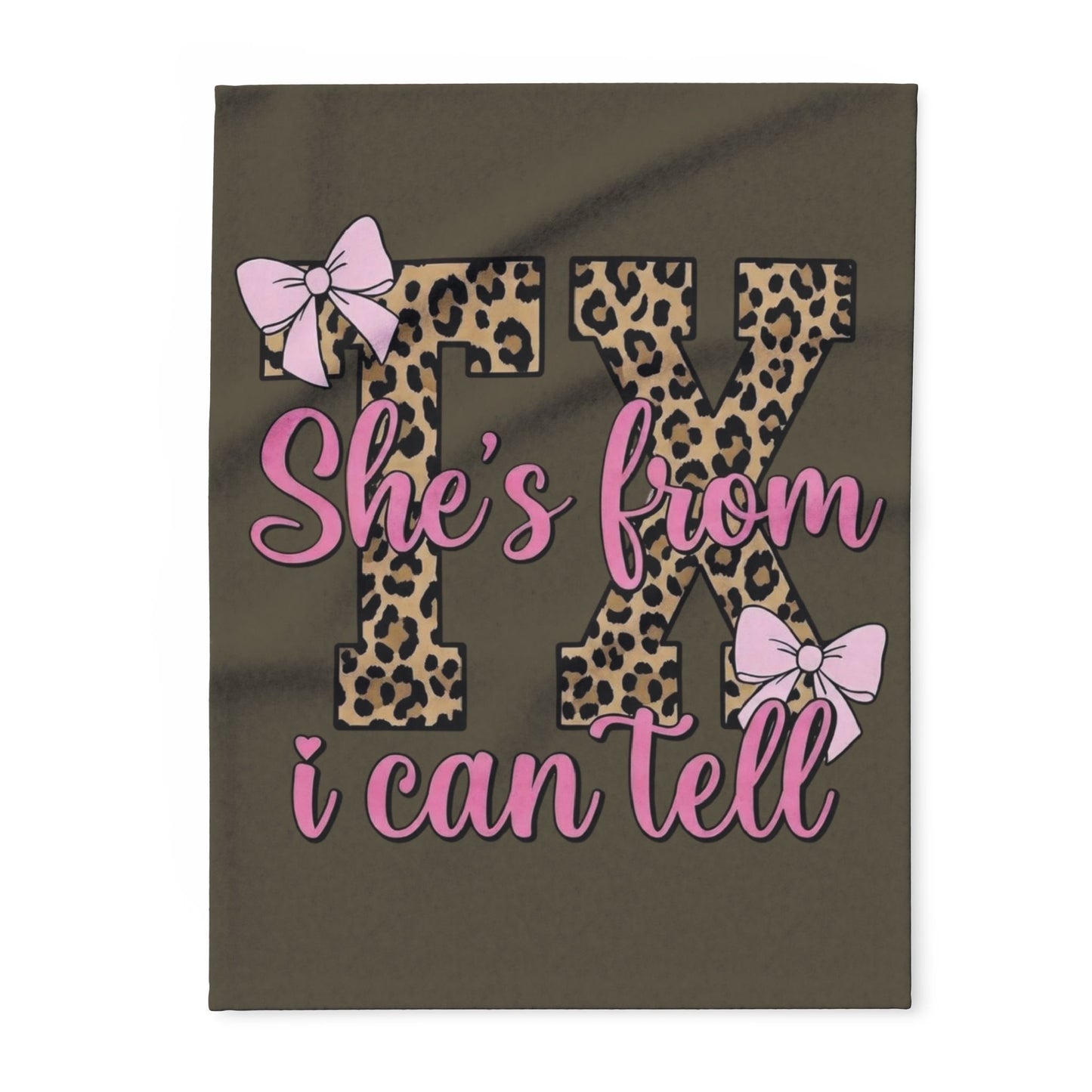 Leopard TX 'She's From I Can Tell' Fleece Blanket