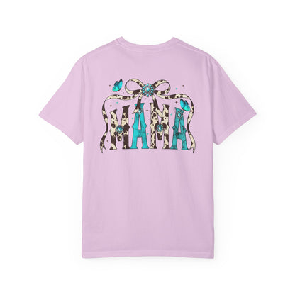 Teal Messy Hair Bun Cheetah Tee