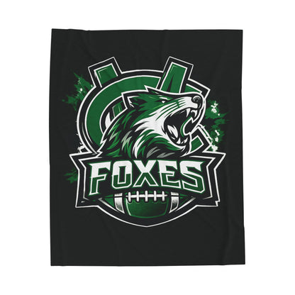 Foxes Football Velveteen Plush Blanket — Soft Team Logo Throw
