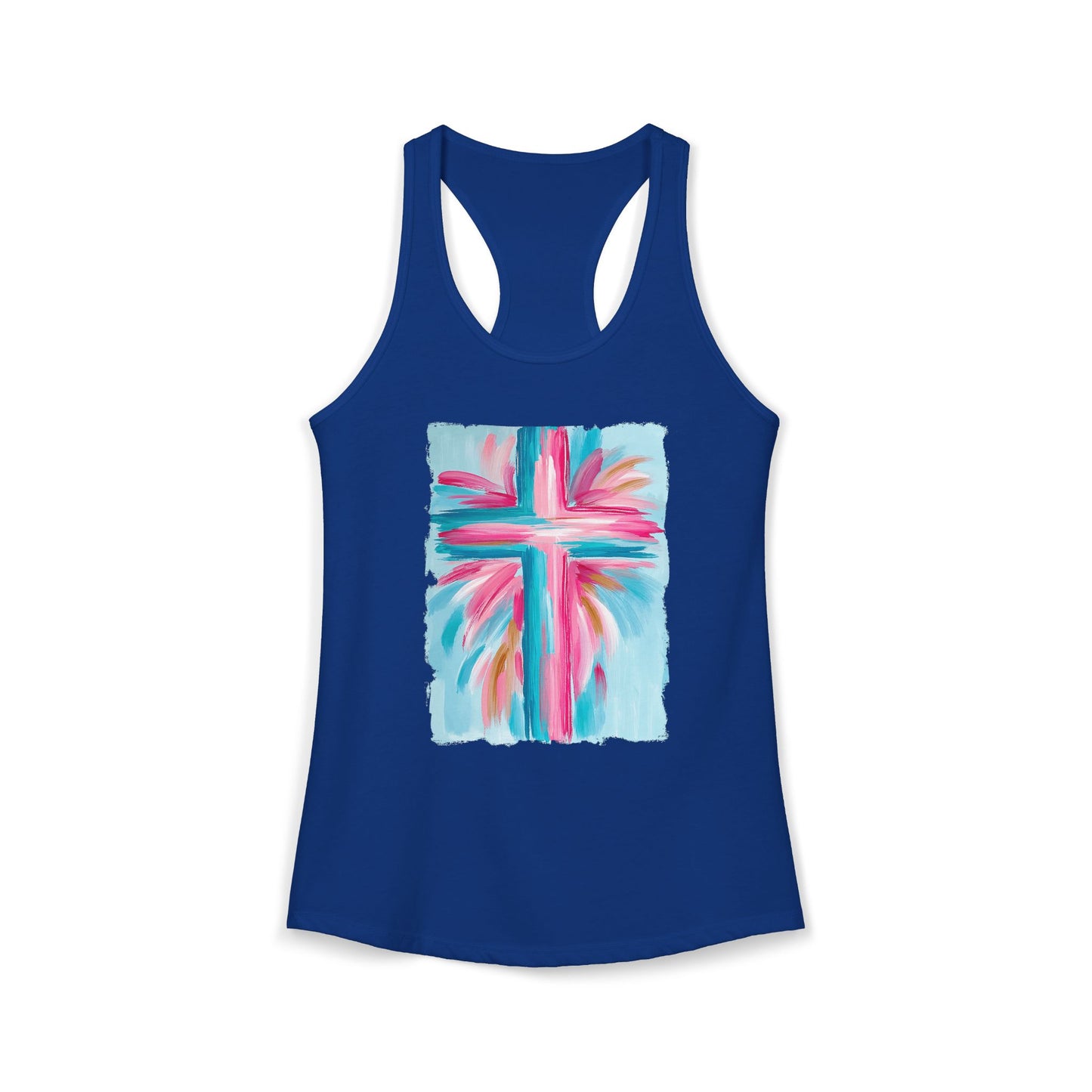 Watercolor Cross Racerback Tank