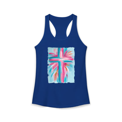 Watercolor Cross Racerback Tank