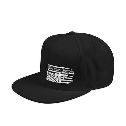 Embroidered Distressed Flag Snapback Hat