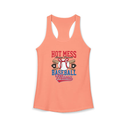 Hot Mess Baseball Mom Racerback Tank