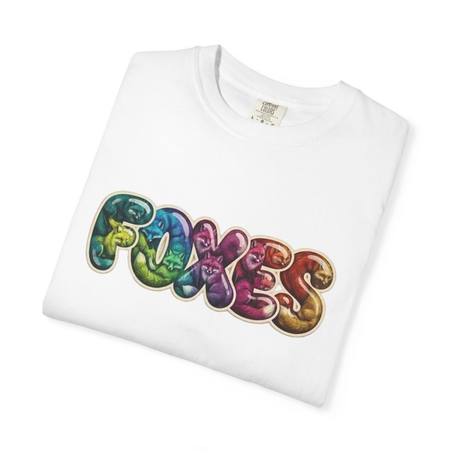 Bubble Letter Foxes Tee