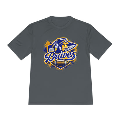 Braves Football Team Tee — Vintage Mascot Logo Moisture-Wicking Shirt