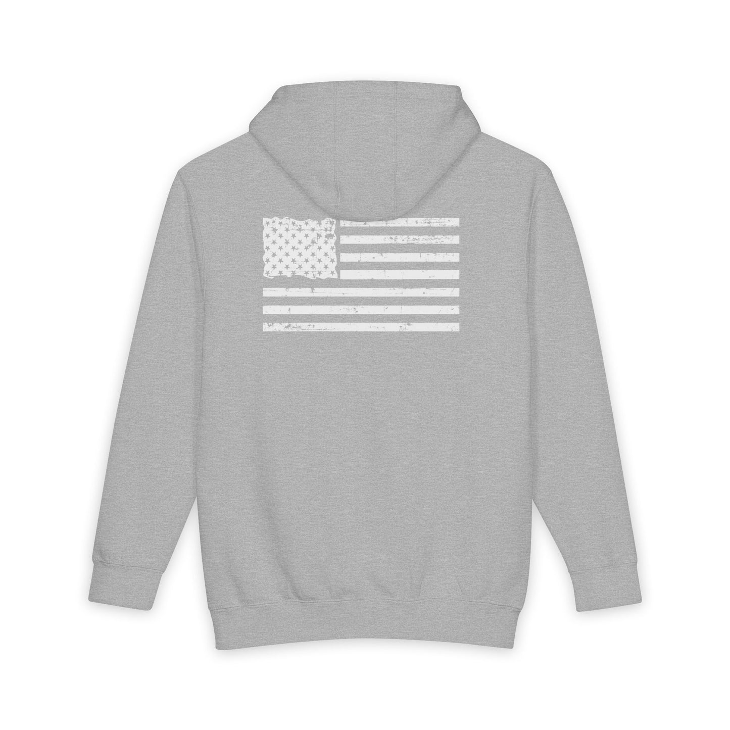 American Flag Hoodie with '1776' Stars — Vintage Patriotic Pullover