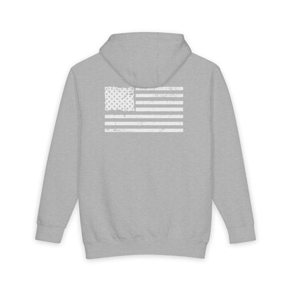 American Flag Hoodie with '1776' Stars — Vintage Patriotic Pullover