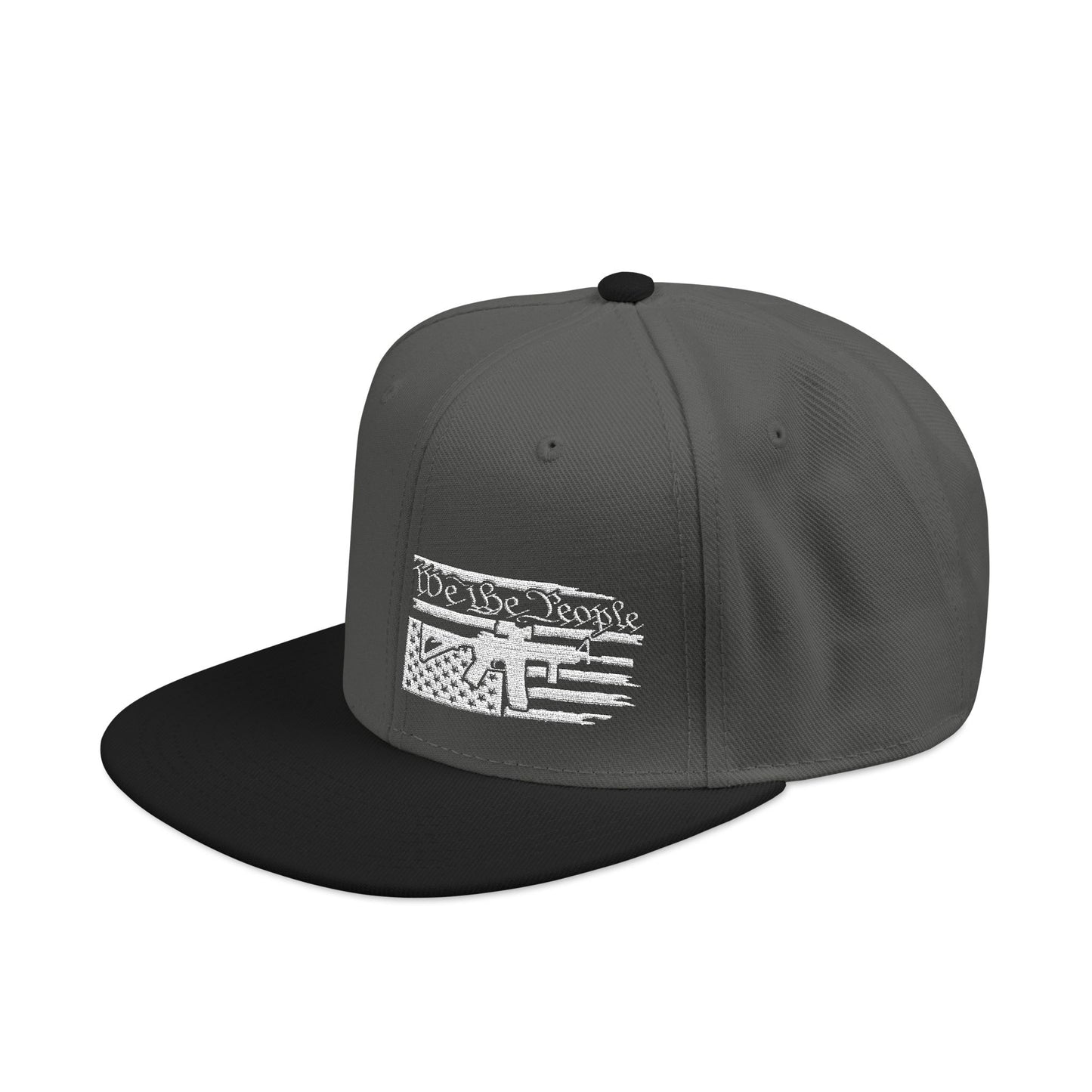 Embroidered Distressed Flag Snapback Hat