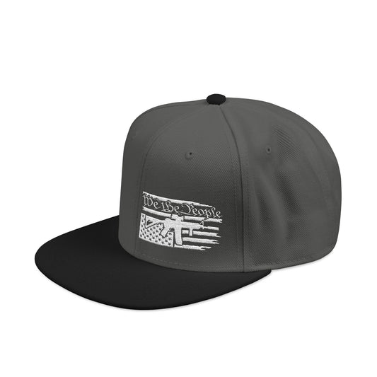 Embroidered Distressed Flag Snapback Hat