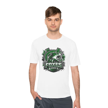 Foxes Sports Logo Tee — Green Grunge Football Team Shirt