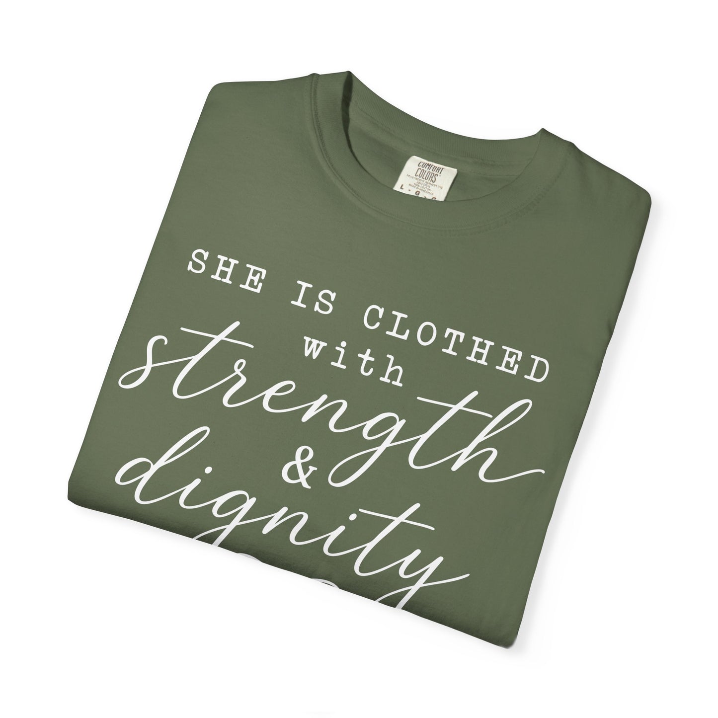 Clothed with Strength and Dignity - White Writing