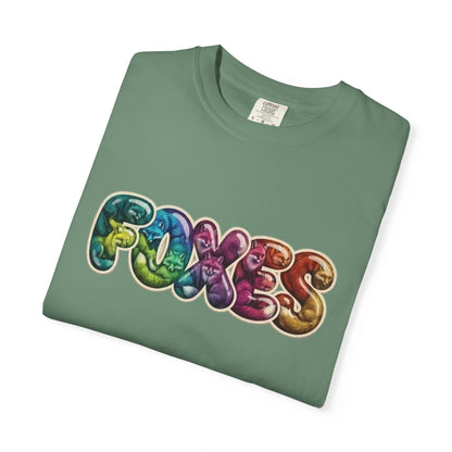 Bubble Letter Foxes Tee